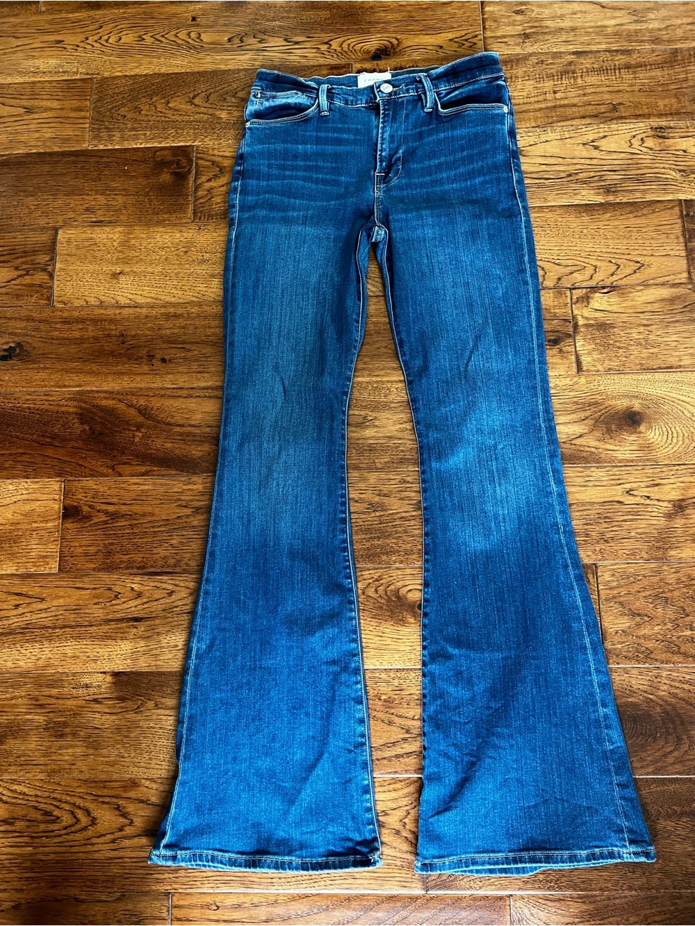 Frame Women’s Le High Flare in Medium Wash, Size 29